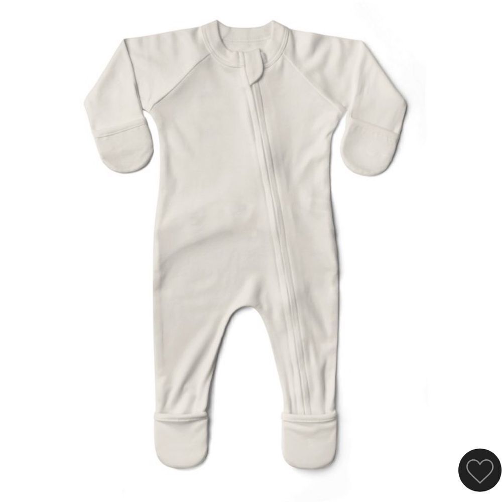 Goumikids Grow With You Convertible Footie Neutral Birch Cloud 3-6 Months EUC